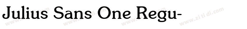 Julius Sans One Regu字体转换